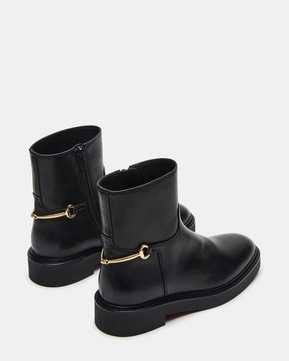 DIABLO Black Leather Women's Ankle Boot Steve Madden BLACK LEATHER