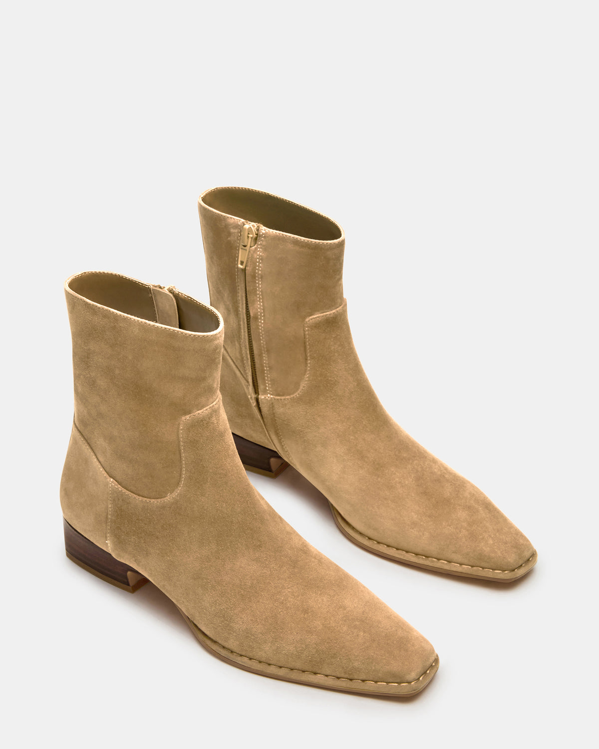 DEFINE Taupe Suede Square-Toe Women's Ankle Boot Steve Madden TAUPE SUEDE