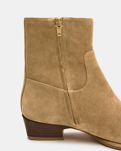 DEFINE Taupe Suede Square-Toe Women's Ankle Boot Steve Madden TAUPE SUEDE