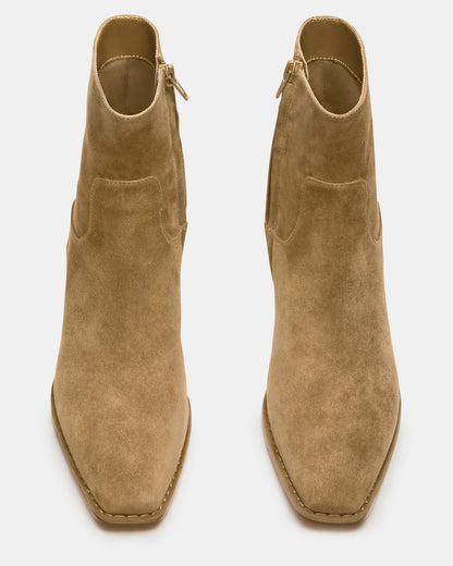 DEFINE Taupe Suede Square-Toe Women's Ankle Boot Steve Madden TAUPE SUEDE