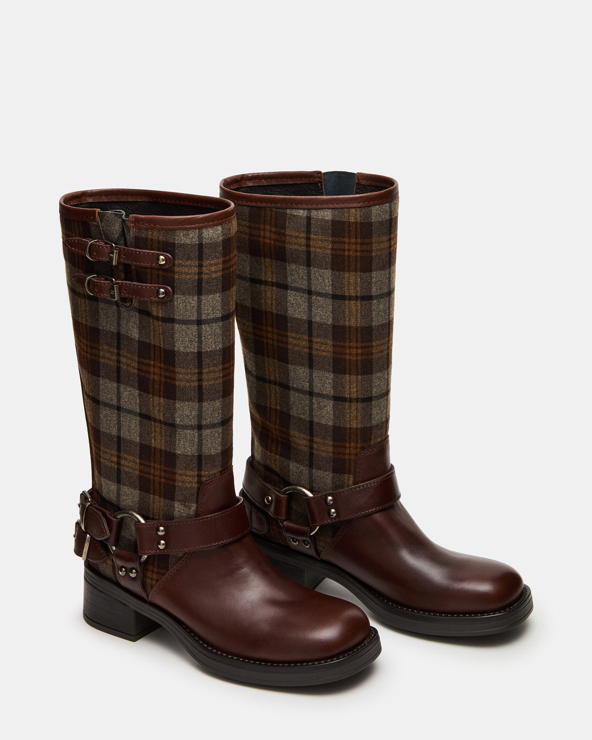 ASTOR Flannel Brown Multi Knee-High Women's Boot Steve Madden BROWN MULTI
