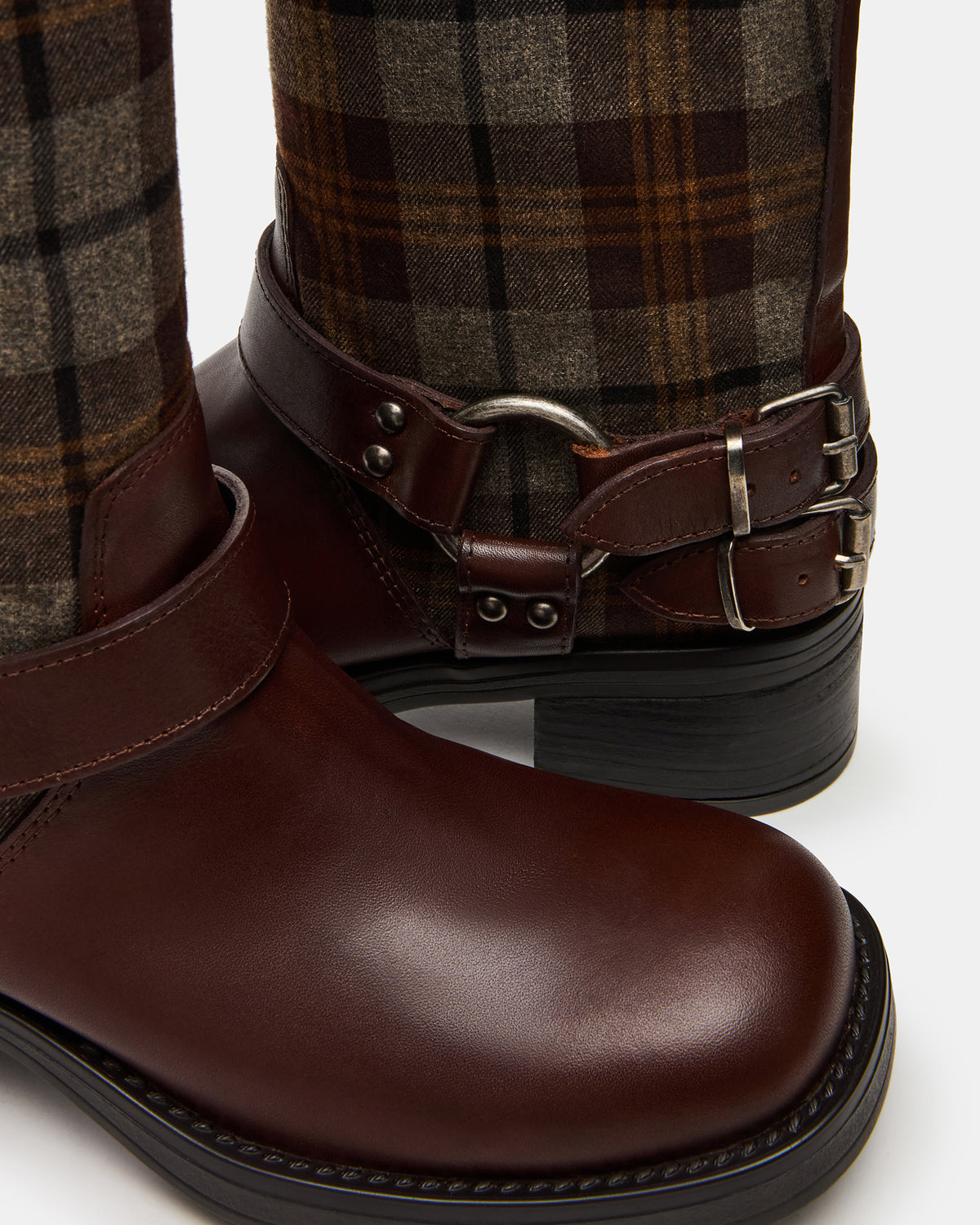ASTOR Flannel Brown Multi Knee-High Women's Boot Steve Madden BROWN MULTI