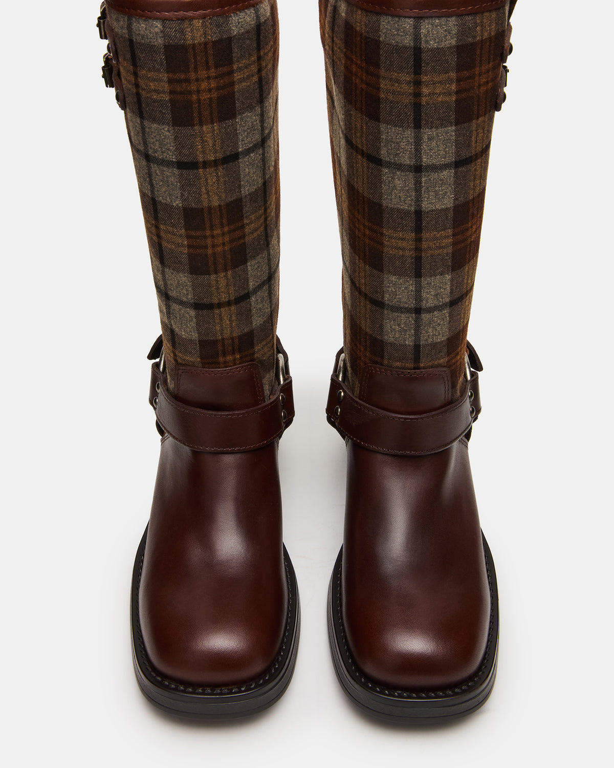 ASTOR Flannel Brown Multi Knee-High Women's Boot Steve Madden BROWN MULTI