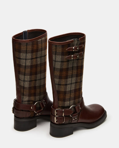 ASTOR Flannel Brown Multi Knee-High Women's Boot Steve Madden BROWN MULTI