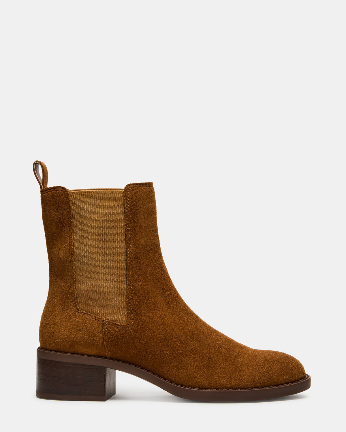 KAPLAN Camel Suede Chelsea Block Heel Women's Ankle Boot Steve Madden CAMEL SUEDE