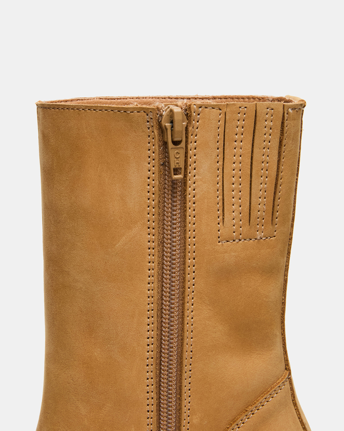FUSION Banana Leather Square-Toe Block Heel Women's Ankle Boot Steve Madden BANANA LEATHER