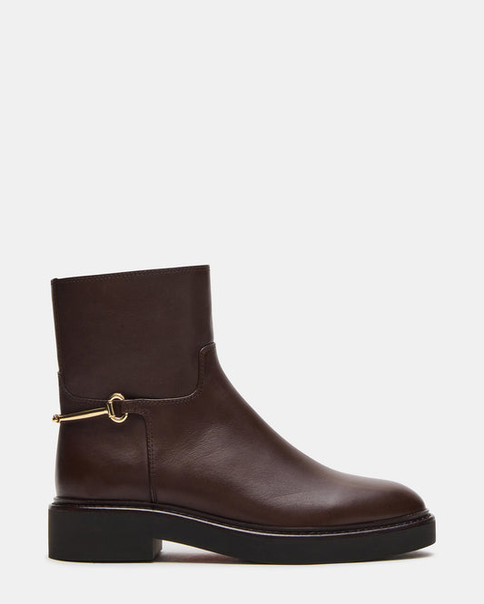 DIABLO Brown Leather Women's Ankle Boot Steve Madden BROWN LEATHER