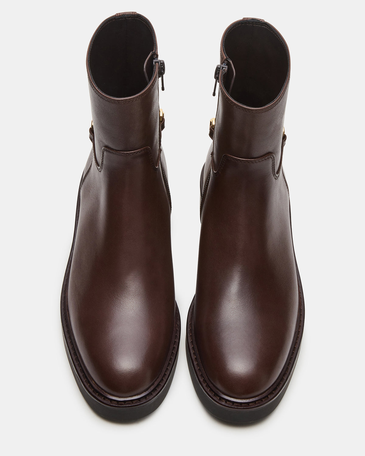 DIABLO Brown Leather Women's Ankle Boot Steve Madden BROWN LEATHER