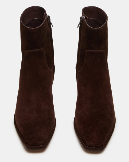 DEFINE Brown Suede Square-Toe Women's Ankle Boot Steve Madden BROWN SUEDE