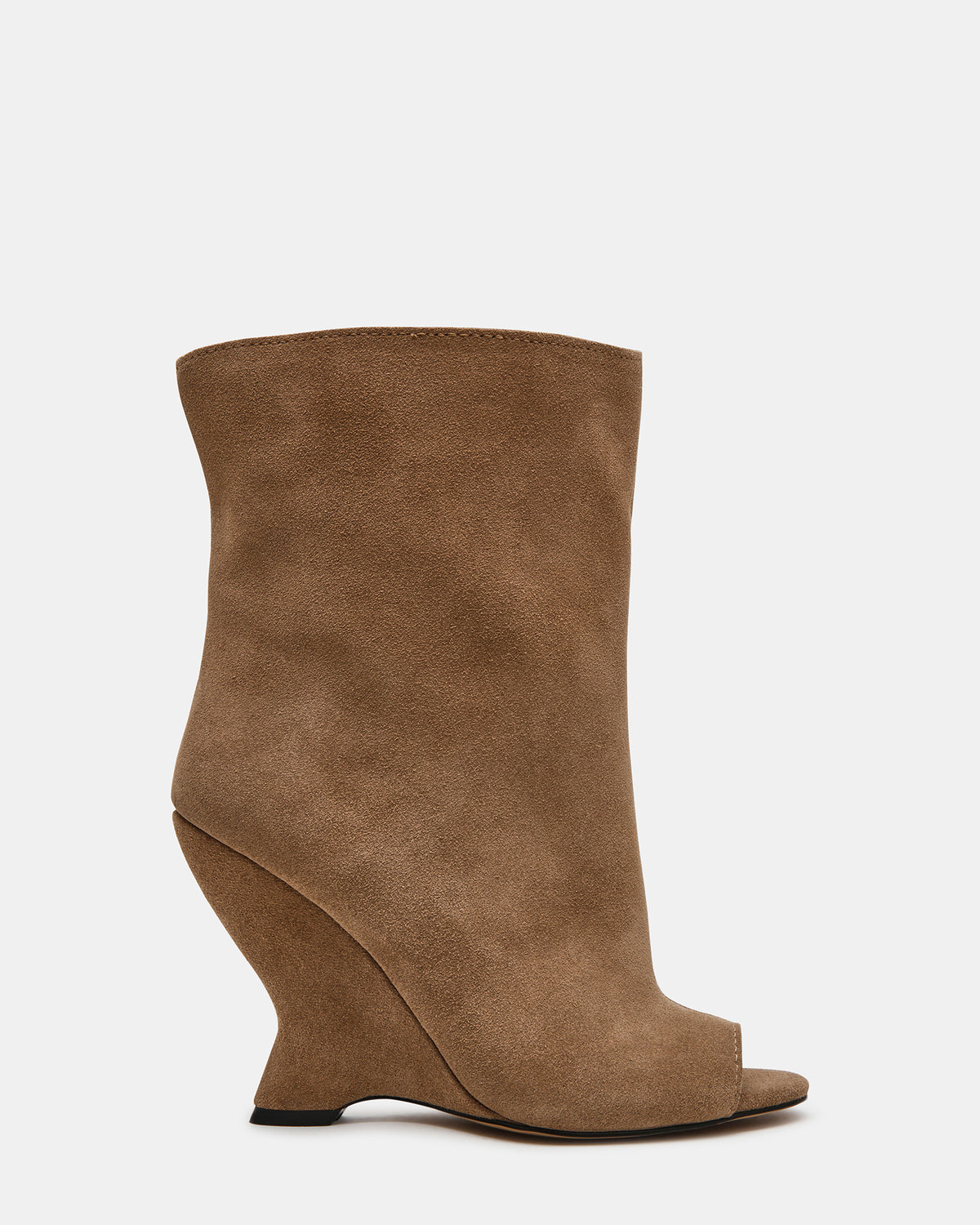 RYLIX Taupe Suede Wedge Peep-Toe Women's Ankle Boot Steve Madden TAUPE SUEDE