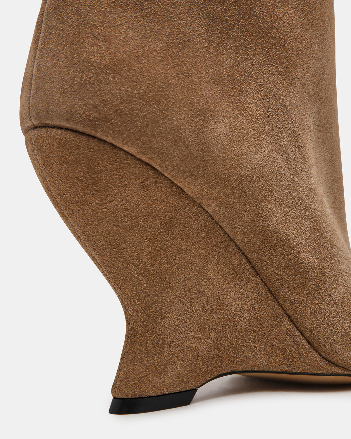 RYLIX Taupe Suede Wedge Peep-Toe Women's Ankle Boot Steve Madden TAUPE SUEDE