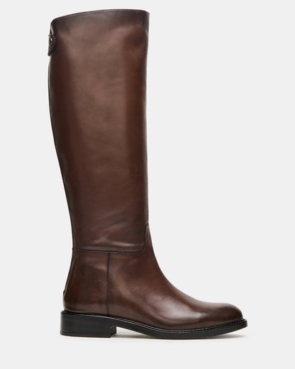 BEREN Brown Leather Knee-High Women's Riding Boot Steve Madden BROWN LEATHER