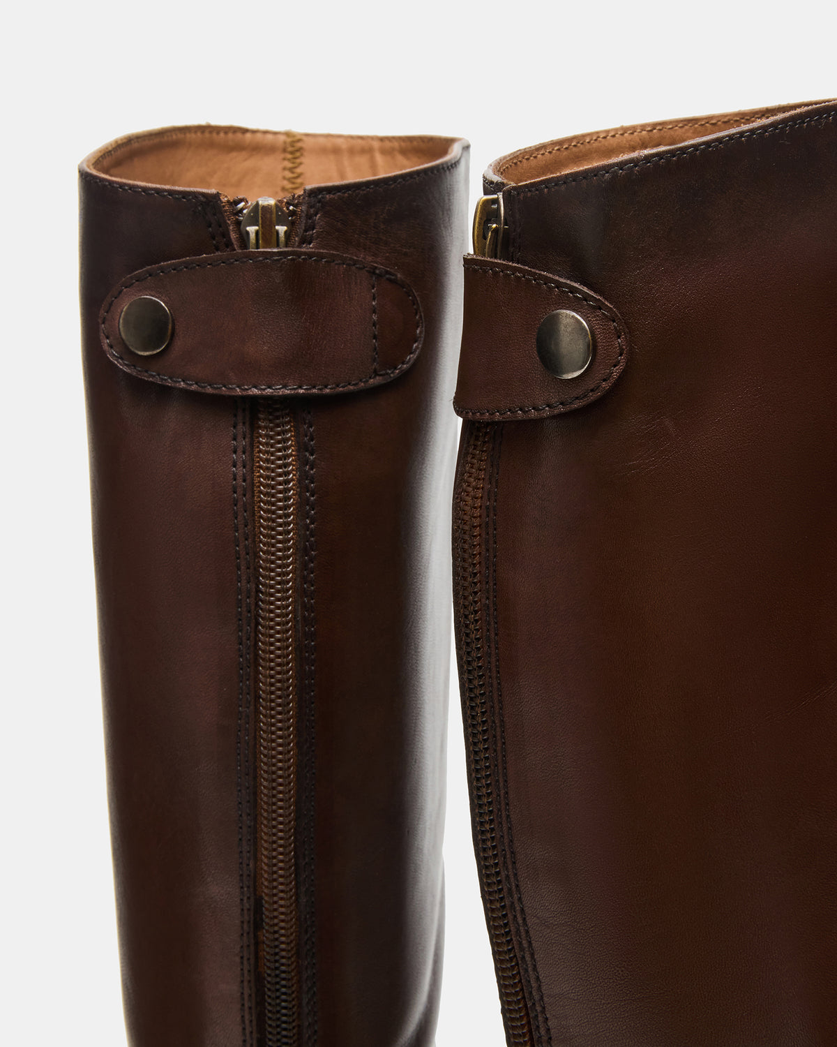 BEREN Brown Leather Knee-High Women's Riding Boot Steve Madden BROWN LEATHER