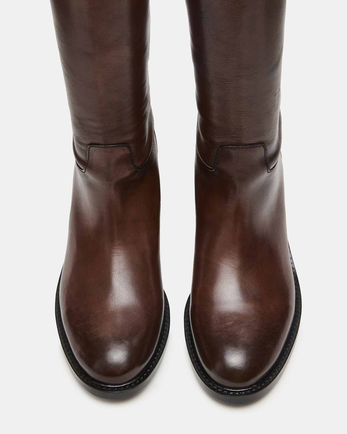 BEREN Brown Leather Knee-High Women's Riding Boot Steve Madden BROWN LEATHER