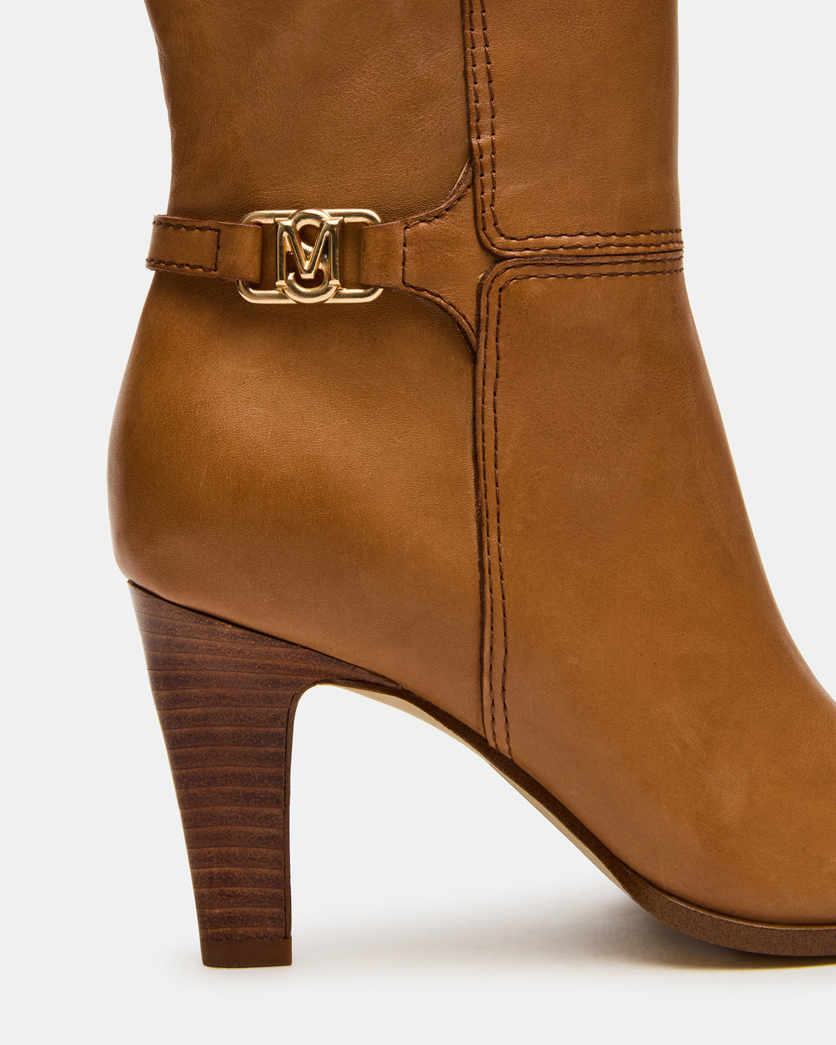 RHETT Tan Leather Knee-High Heeled Women's Boot Steve Madden TAN LEATHER