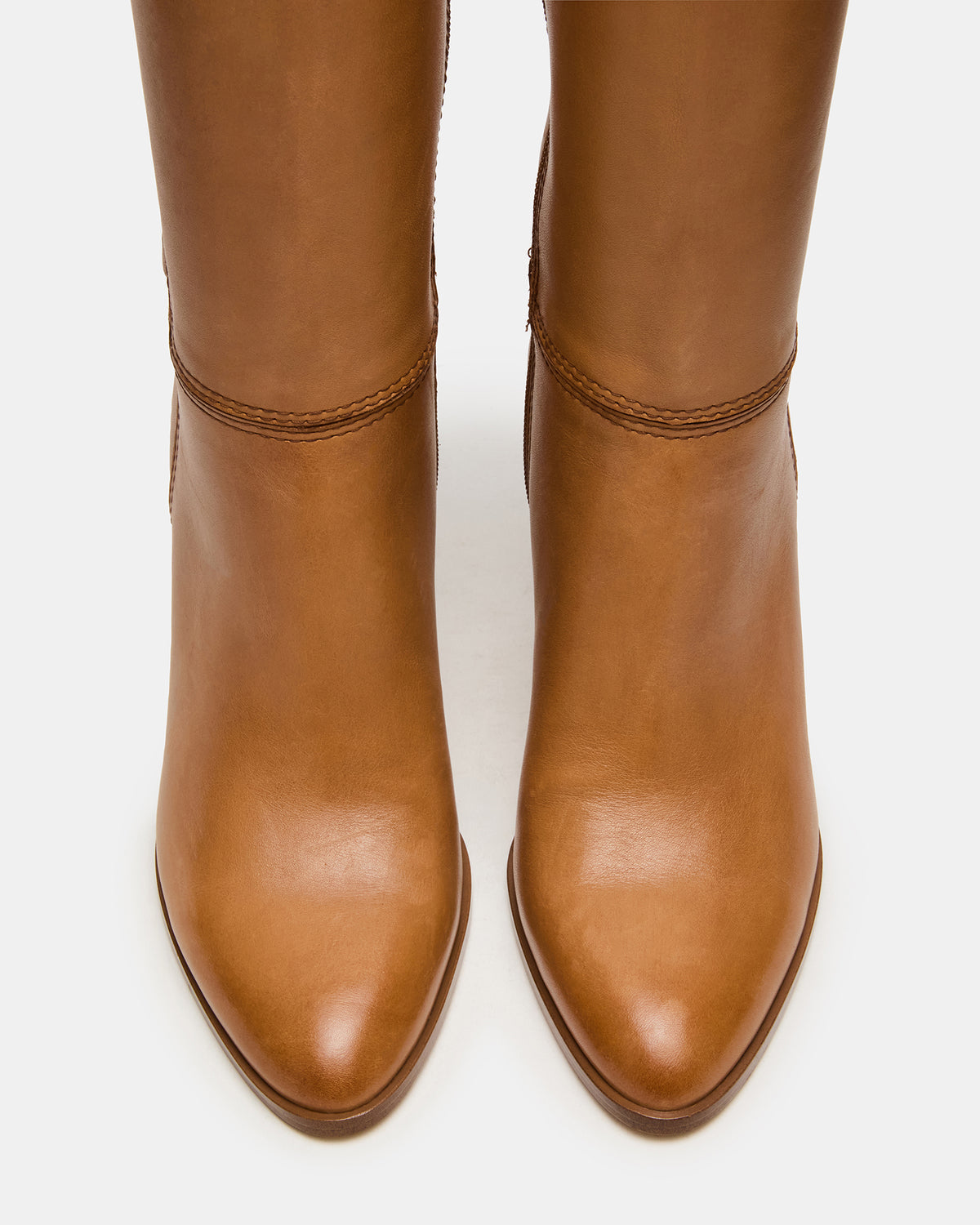RHETT Tan Leather Knee-High Heeled Women's Boot Steve Madden TAN LEATHER