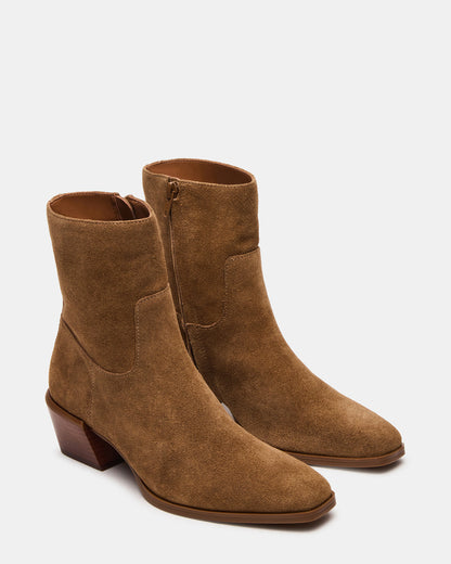 DANEY Taupe Suede Square-Toe Women's Ankle Boot Steve Madden TAUPE SUEDE