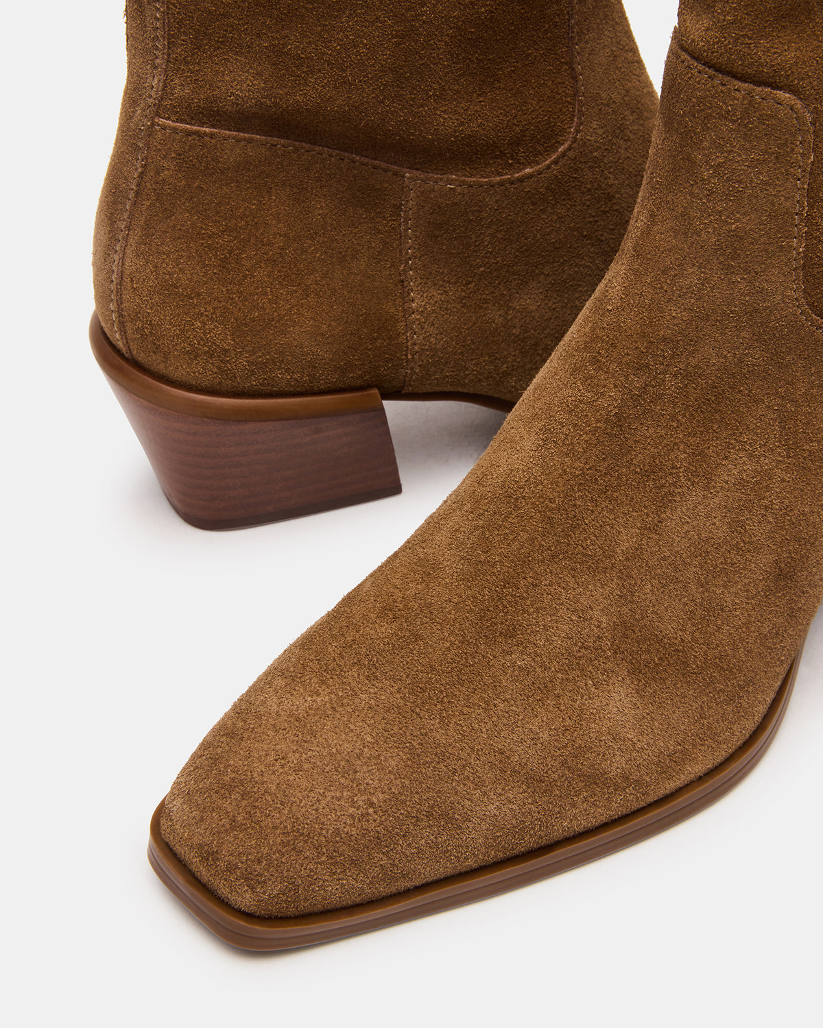 DANEY Taupe Suede Square-Toe Women's Ankle Boot Steve Madden TAUPE SUEDE
