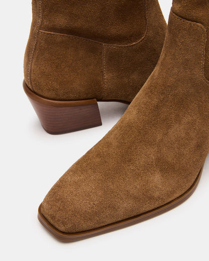 DANEY Taupe Suede Square-Toe Women's Ankle Boot Steve Madden TAUPE SUEDE