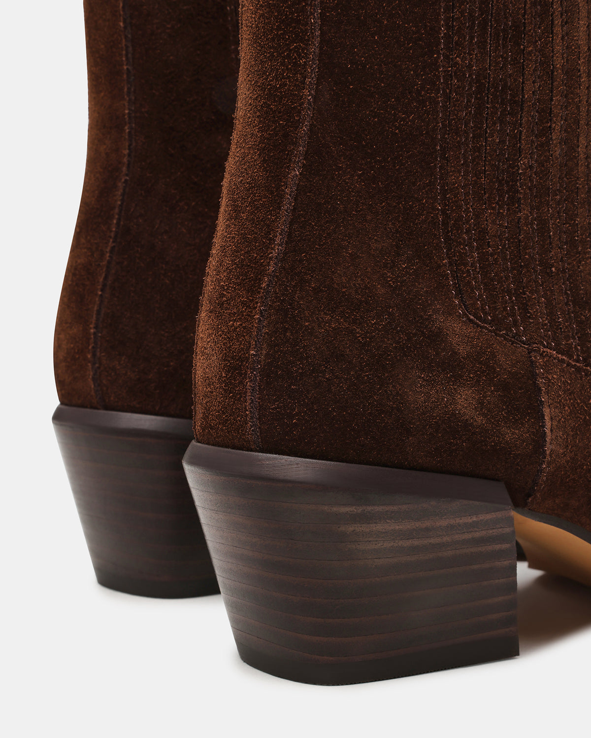 DARSEN Brown Suede Square-Toe Block Heel Women's Ankle Boot Steve Madden BROWN SUEDE