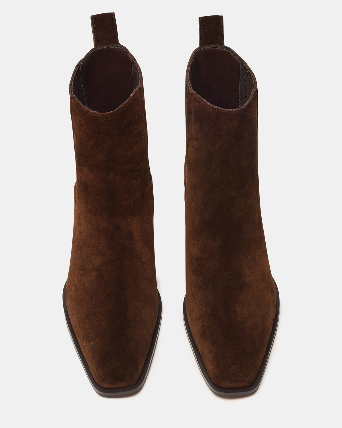 DARSEN Brown Suede Square-Toe Block Heel Women's Ankle Boot Steve Madden BROWN SUEDE
