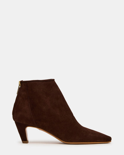 JUNO Brown Suede Square-Toe Women's Ankle Boot Steve Madden BROWN SUEDE