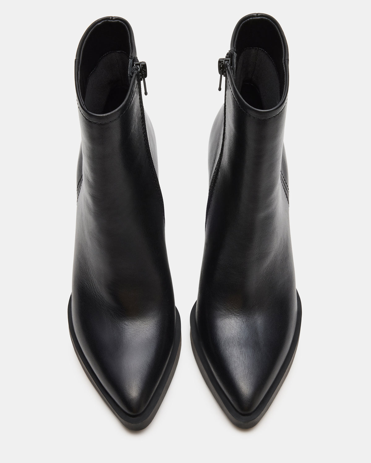 HARDEN Black Leather Women's Pointed-Toe Ankle Boot Steve Madden BLACK LEATHER