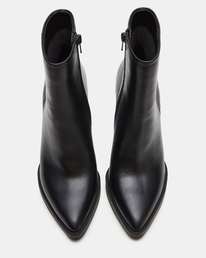 HARDEN Black Leather Women's Pointed-Toe Ankle Boot Steve Madden BLACK LEATHER