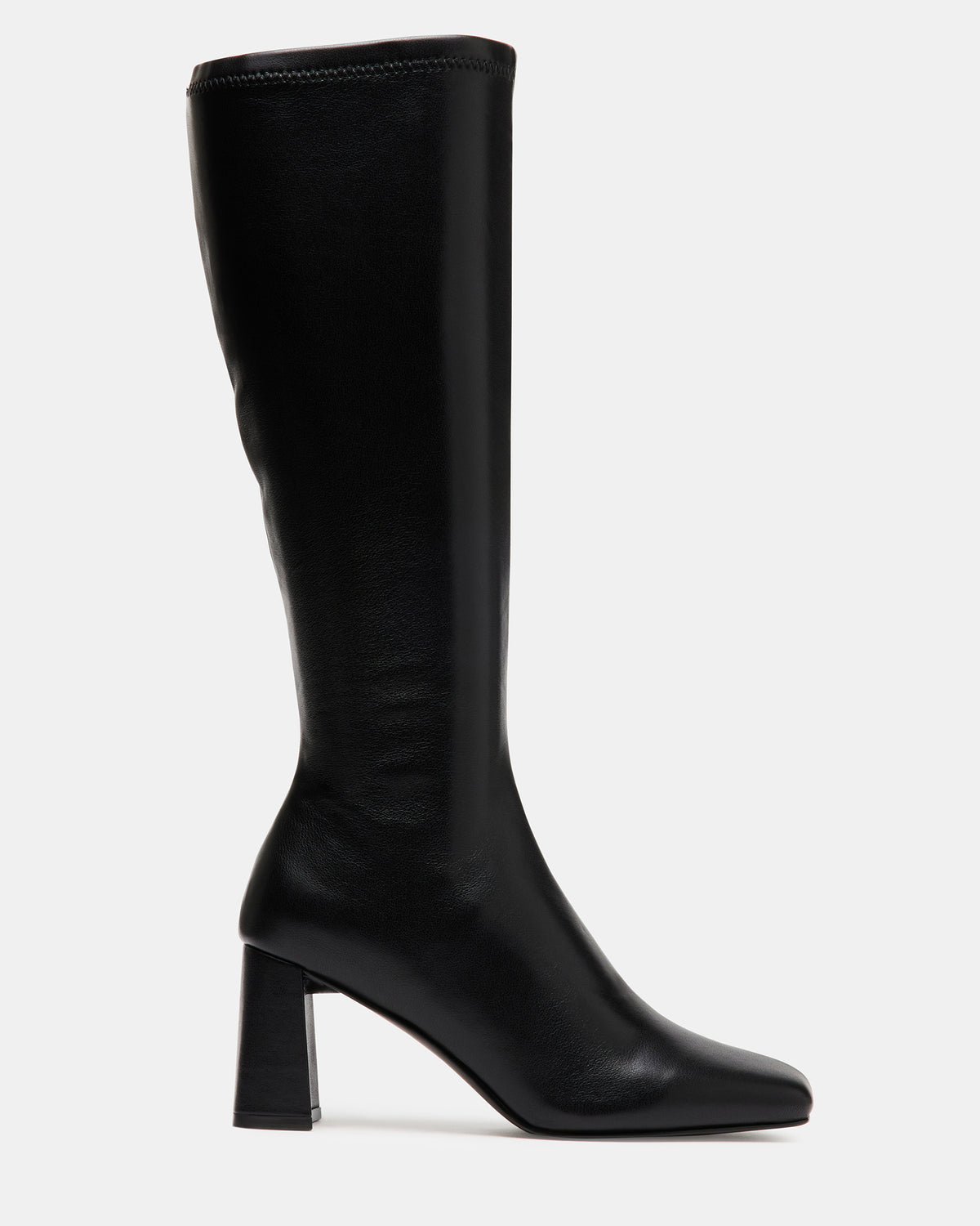 HOLLY Black Women's Knee-High Square-Toe Boot Steve Madden BLACK
