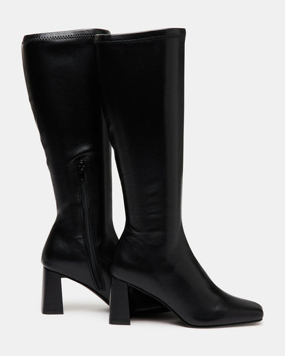 HOLLY Black Women's Knee-High Square-Toe Boot Steve Madden BLACK