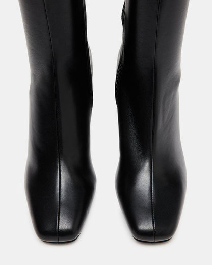 HOLLY Black Women's Knee-High Square-Toe Boot Steve Madden BLACK