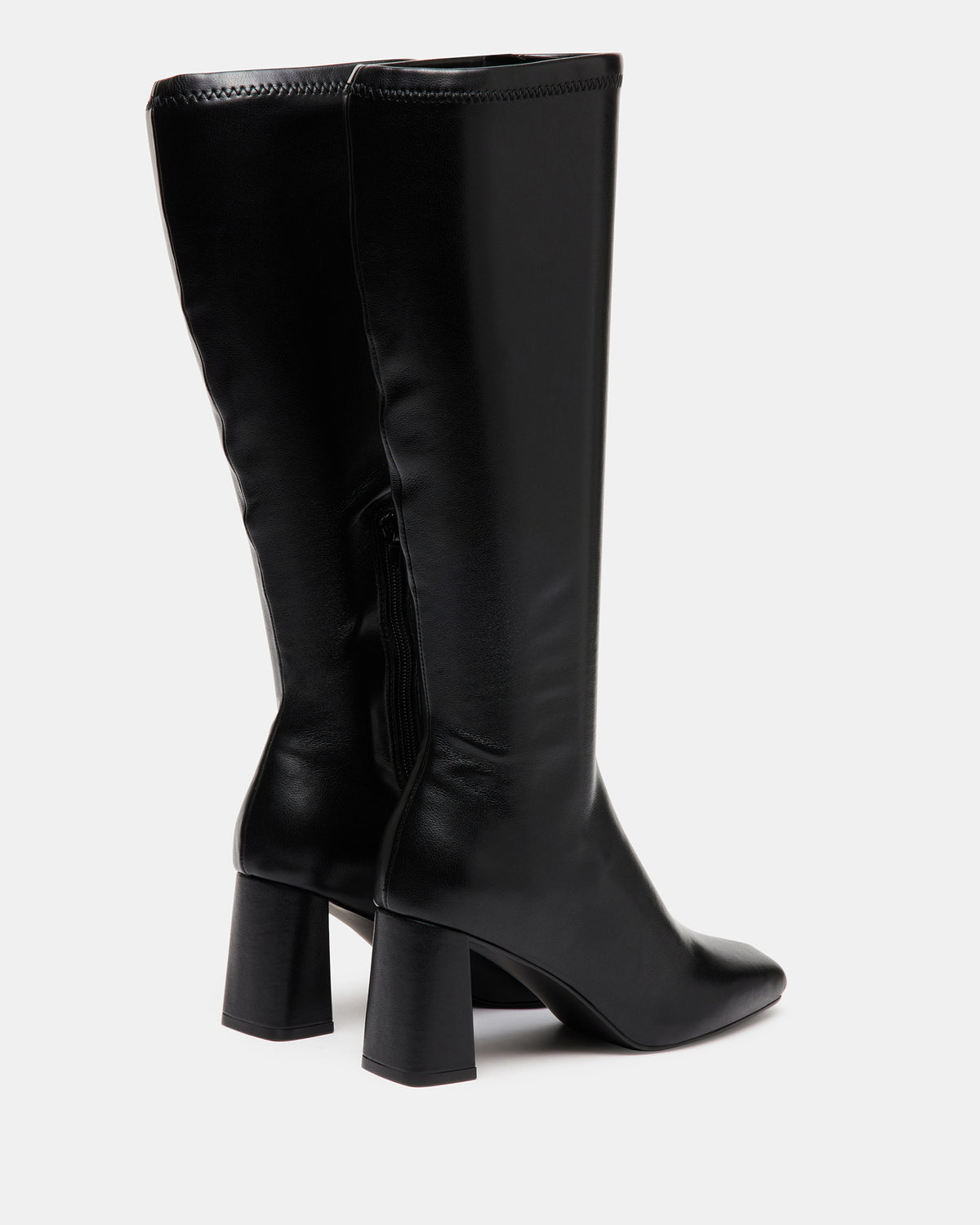 HOLLY Black Women's Knee-High Square-Toe Boot Steve Madden BLACK