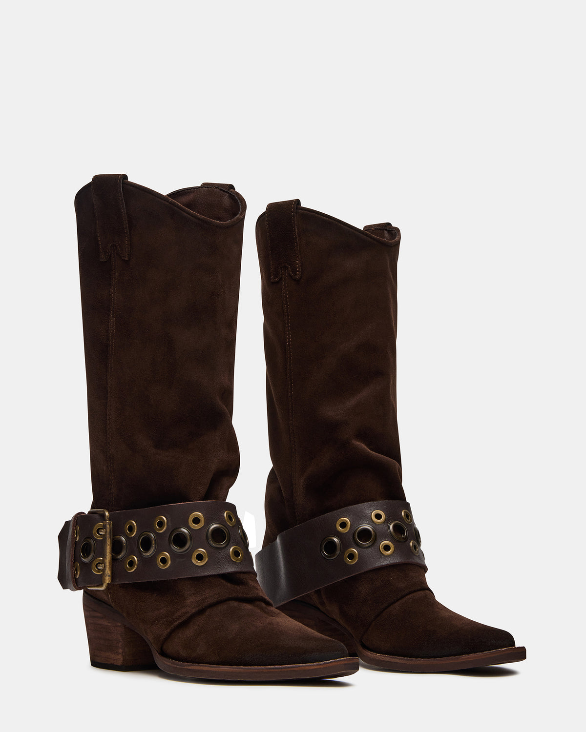 ASHWOOD Brown Suede Pointed-Toe Western Women's Boot Steve Madden BROWN SUEDE