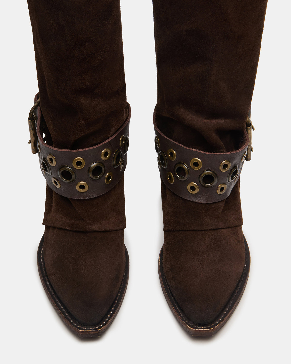 ASHWOOD Brown Suede Pointed-Toe Western Women's Boot Steve Madden BROWN SUEDE