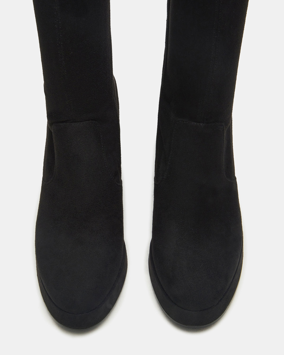 TWAIN Black Knee-High Block Heel Women's Boot Steve Madden BLACK