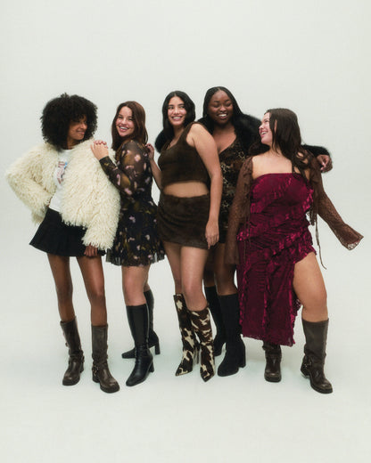 NITRO Brown Cow Print Wide Calf Pointed-Toe Stiletto Heel Knee-High Women's Boots Steve Madden BROWN MULTI