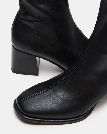 PAMMY Black Square-Toe Block Heel Women's Ankle Boot Steve Madden BLACK