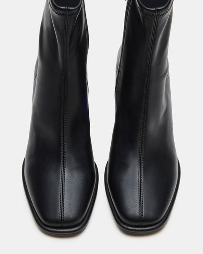 PAMMY Black Square-Toe Block Heel Women's Ankle Boot Steve Madden BLACK