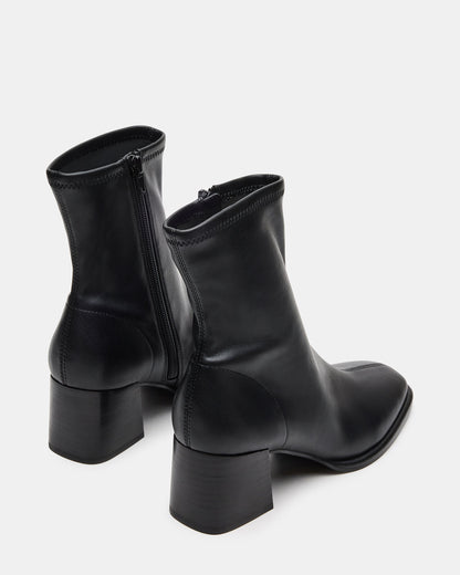 PAMMY Black Square-Toe Block Heel Women's Ankle Boot Steve Madden BLACK