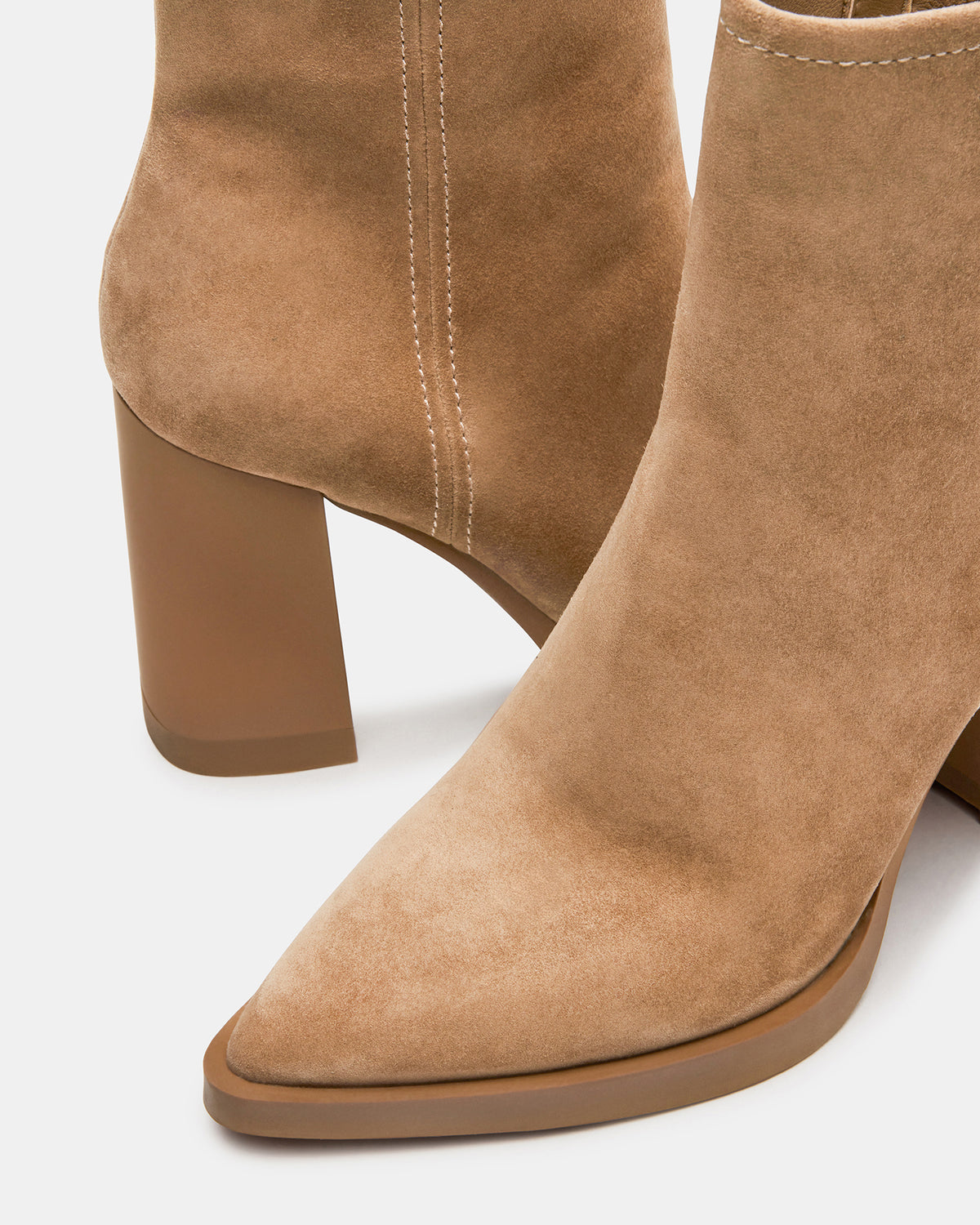 HARDEN Sand Suede Women's Pointed-Toe Ankle Boot Steve Madden SAND SUEDE