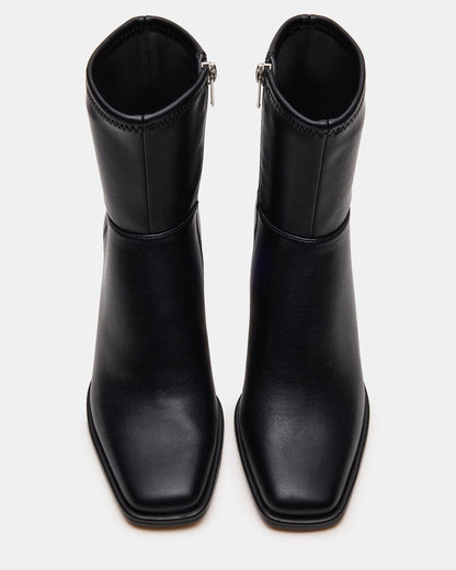 HARP Black Square-Toe Block Heel Women's Ankle Boot Steve Madden BLACK