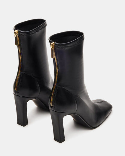 KHELAN Black Square-Toe Heeled Women's Ankle Boot Steve Madden BLACK