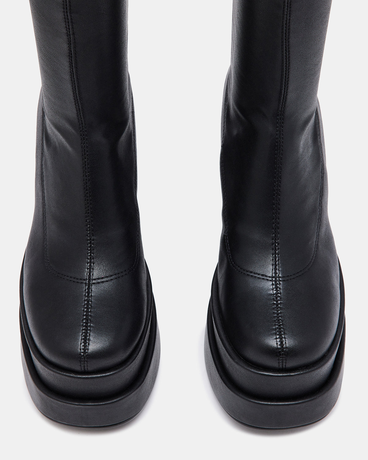 CYPRESS Black Women's Platform Vegan Leather Boots Steve Madden BLACK