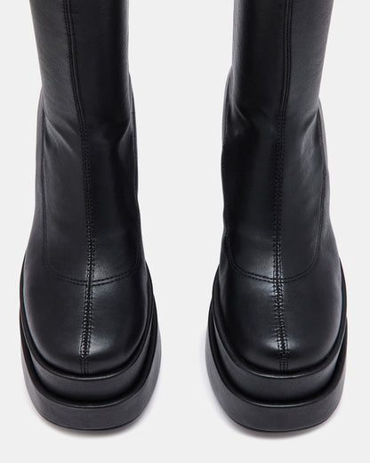 CYPRESS Black Women's Platform Vegan Leather Boots Steve Madden BLACK