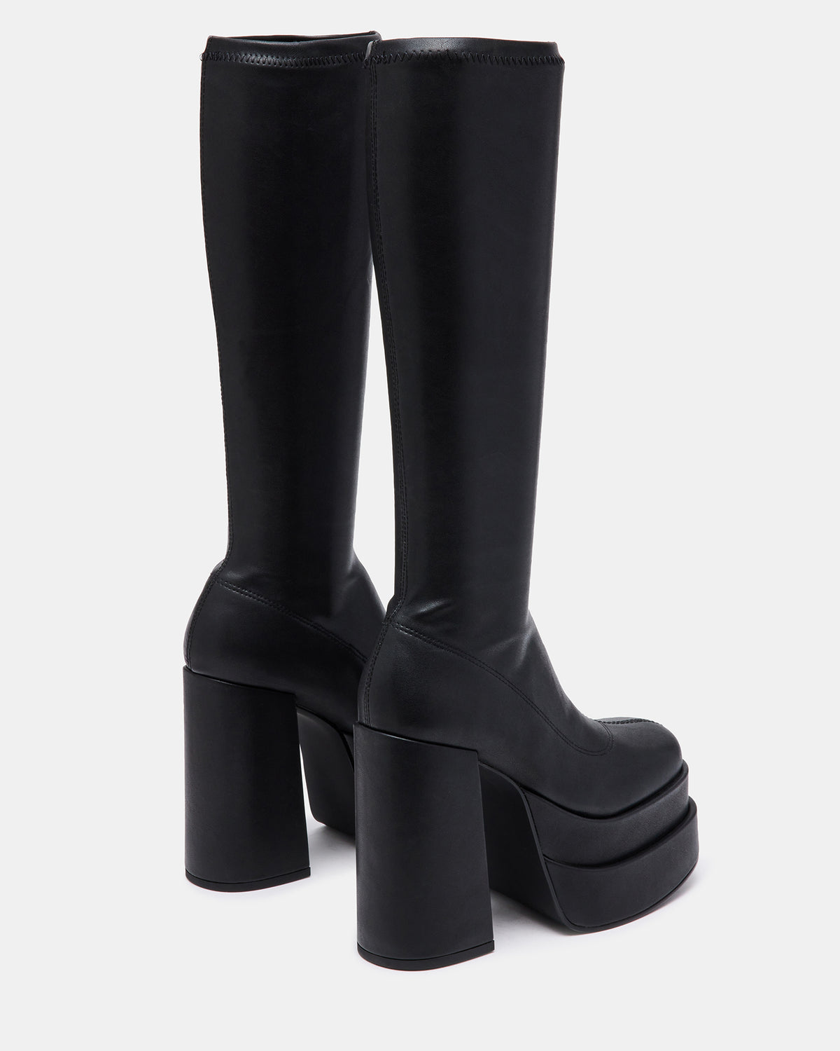 CYPRESS Black Women's Platform Vegan Leather Boots Steve Madden BLACK