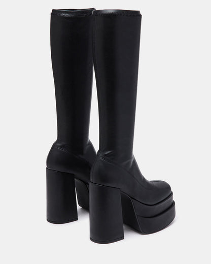CYPRESS Black Women's Platform Vegan Leather Boots Steve Madden BLACK