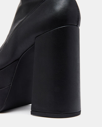 CYPRESS Black Women's Platform Vegan Leather Boots Steve Madden BLACK