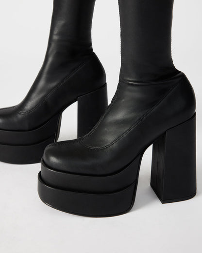 CYPRESS Black Women's Platform Vegan Leather Boots Steve Madden BLACK