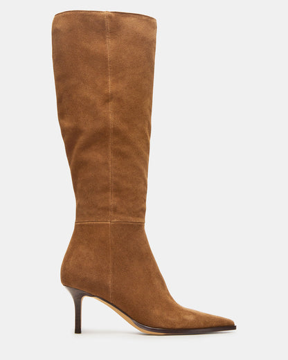 LINGO Chestnut Suede Pointed-Toe Knee-High Women's Boot Steve Madden CHESTNUT SUEDE