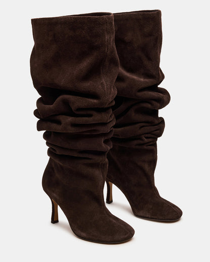 ALLISON Brown Suede Over-The-Knee Heeled Women's Boot Steve Madden BROWN SUEDE
